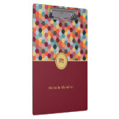 Monogram Geometrisch Matig Hexagon Klembord (Rechts)