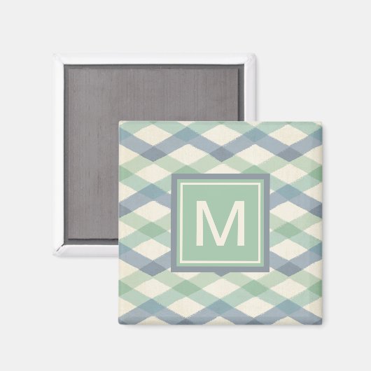 Monogram | Geometrisch pasteipatroon Magneet (Voorkant / Achterkant)