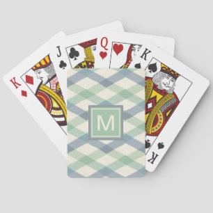 Monogram   Geometrisch pasteipatroon Pokerkaarten