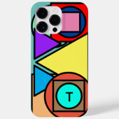 Monogram Geometrisch Patroon Case-Mate iPhone Case (Achterkant)