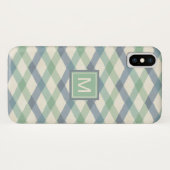 Monogram | Geometrisch patroon in pasteltinten Case-Mate iPhone Case (Achterkant (horizontaal))