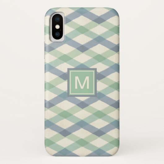 Monogram | Geometrisch patroon in pasteltinten Case-Mate iPhone Case (Achterkant)