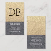 Monogram Geometrisch Patroon Visitekaartje (Voorkant / Achterkant)