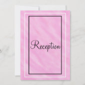 Monogram Geometrisch Roze Waterverf Wit Ontvangst Kaart (Voorkant)