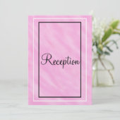 Monogram Geometrisch Roze Waterverf Wit Ontvangst Kaart (Staand voorkant)