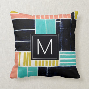 Monogram   Geometrische blokken Kussen