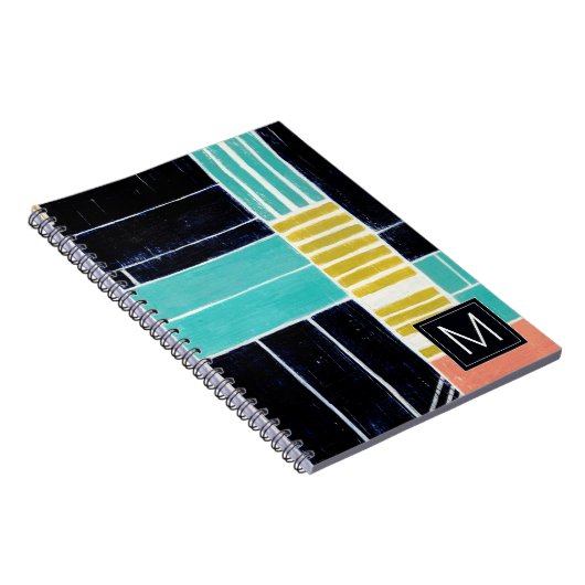 Monogram | Geometrische blokken Notitieboek (Rechterzijde)