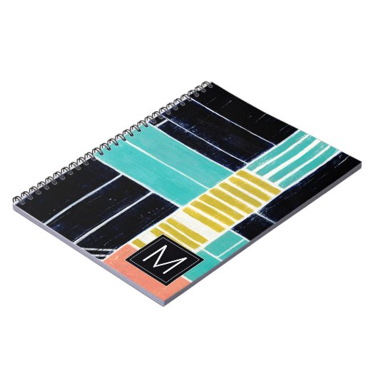 Monogram | Geometrische blokken Notitieboek (Linkerzijde)