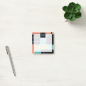 Monogram | Geometrische blokken Post-it® Notes (Kantoor)