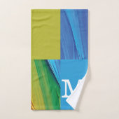 Monogram geometrische kleurrijk bad handdoek (Handdoek)