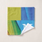 Monogram geometrische kleurrijk bad handdoek (Wasdoekje)