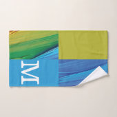 Monogram geometrische kleurrijk bad handdoek (Handdoek)