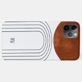 Monogram Geometrische Mid Century Modern Stijl Case-Mate iPhone Case (Achterkant (horizontaal))