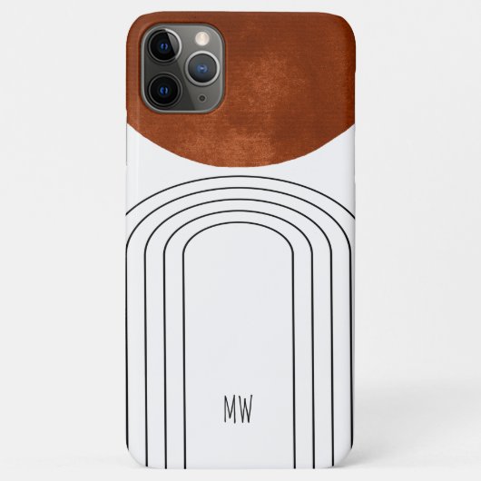 Monogram Geometrische Mid Century Modern Stijl Case-Mate iPhone Case (Achterkant)