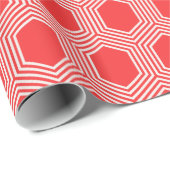 Monogram geometrische patronen van grafische rode  cadeaupapier (Rol Hoek)