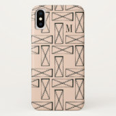 Monogram | Geometrische rechthoek X Ontwerp Case-Mate iPhone Case (Achterkant)