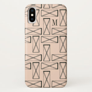 Monogram   Geometrische rechthoek X Ontwerp Case-Mate iPhone Case