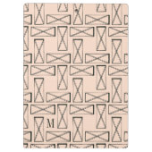 Monogram | Geometrische rechthoek X Ontwerp Klembord (Achterkant)