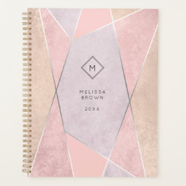 Monogram Geometrische rendy Roos Gold Pink Silver Planner