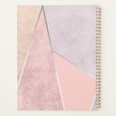 Monogram Geometrische rendy Roos Gold Pink Silver Planner (Achterkant)