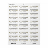 Monogram Geometrische stippen moderne gouden/witte Etiket (Full Sheet)
