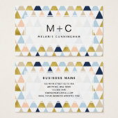 Monogram Geometrische Visitekaartjes (Voorkant /achterkant)