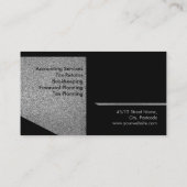 Monogram - Geometrische zilver - Boekhoudkundige d Visitekaartje (Achterkant)