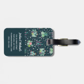 Monogram | Geometrische zusterpatronen Bagagelabel (Achterkant horizontaal)