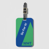 Monogram/Gepersonaliseerd Bagagelabel (Voorkant (verticaal))
