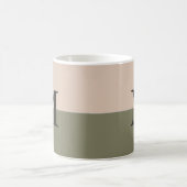 Monogram Gepersonaliseerd Blush roze kleurinktgrij Koffiemok (Center)