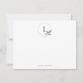 Monogram Gepersonaliseerd briefpapier voor vrouwen Notitiekaartje (Voorkant)