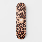 Monogram gepersonaliseerd cheetah-thema persoonlijk skateboard (Voorkant)