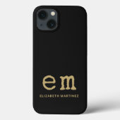 Monogram Gepersonaliseerd Eenvoudig Minimalistisch Case-Mate iPhone Case (Achterkant)