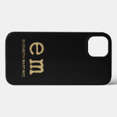 Monogram Gepersonaliseerd Eenvoudig Minimalistisch Case-Mate iPhone Case (Achterkant (horizontaal))
