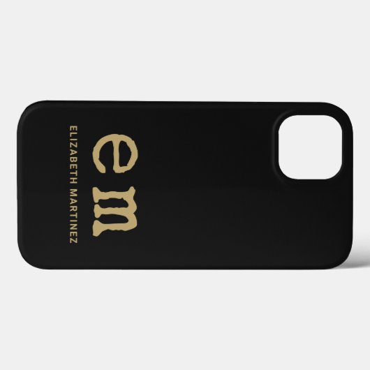 Monogram Gepersonaliseerd Eenvoudig Minimalistisch Case-Mate iPhone Case (Achterkant (horizontaal))