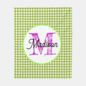 Monogram gepersonaliseerd fleece deken (Voorkant)