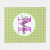 Monogram gepersonaliseerd fleece deken (Voorkant (Horizontaal))