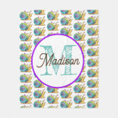 Monogram gepersonaliseerd fleece deken (Voorkant)