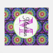 Monogram gepersonaliseerd fleece deken (Voorkant (Horizontaal))