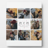 Monogram gepersonaliseerd Foto Collage Moederfamil Fotoplaat (Voorkant)