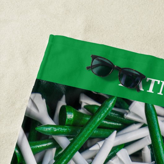 Monogram Gepersonaliseerd Golf-/Beach-handdoek Strandlaken (In situ)