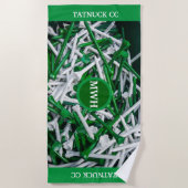 Monogram Gepersonaliseerd Golf-/Beach-handdoek Strandlaken (Voorkant)