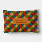 Monogram gepersonaliseerd initiaal naam kwadraatpa etui (Achterkant)
