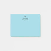 Monogram Gepersonaliseerd Initialen Naam en titel Post-it® Notes (Voorkant)