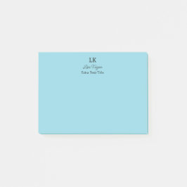 Monogram Gepersonaliseerd Initialen Naam en titel Post-it® Notes