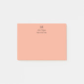 Monogram Gepersonaliseerd Initialen Naam en titel Post-it® Notes (Voorkant)
