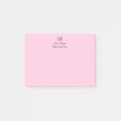 Monogram Gepersonaliseerd Initialen Naam en titel Post-it® Notes (Voorkant)