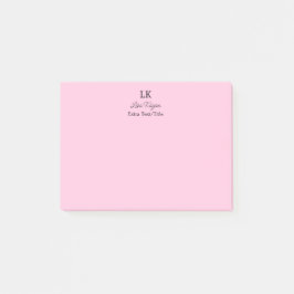 Monogram Gepersonaliseerd Initialen Naam en titel Post-it® Notes