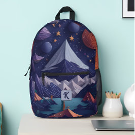 Monogram Gepersonaliseerd, Koel & Modern Bedrukte Rugzak