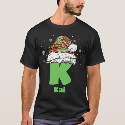 Monogram gepersonaliseerd met de naam Familie Kers T-shirt (Voorkant)